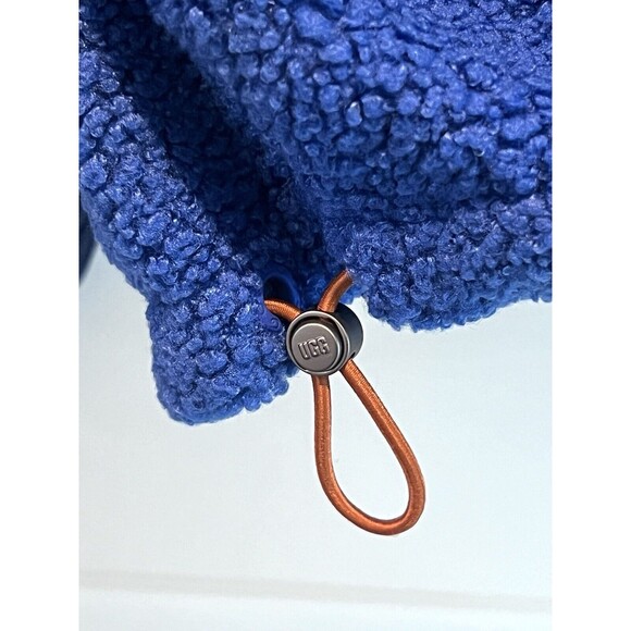 UGG Women's Kieren Uggfluff Nylon Colorblock  Blue Jacket Coat Bomber X-Large - Picture 11 of 14